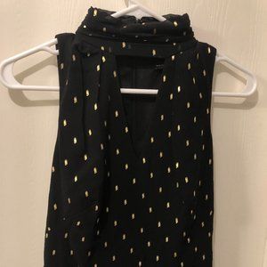WHBM Black and Gold Cocktail Dress 00